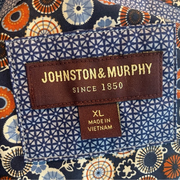 NWOT Johnston & Murphy Navy Button Down Shirt - Size XL - Picture 2 of 8